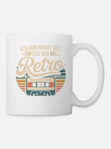 Ich bin Retro Kassette - Tasse - Weiß