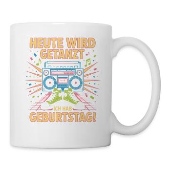 Geburtstagsbeat Boombox Funk - Tasse - Weiß - Rechts