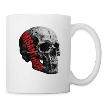 Misanthrop Schädel Gothic Skull düster Antiheld - Tasse - Weiß - Rechts