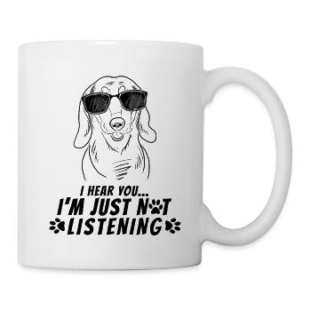 teckel drôle chien papa moments drôle chien weiner - Mug blanc - blanc - Droite