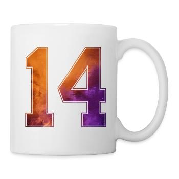 NON. 14 NUMÉRO 14 COLLÈGE 14E ANNIVERSAIRE - Mug blanc - blanc - Droite