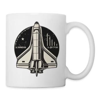 Back to the Moon - vintage retro space design - Mug - white - Right