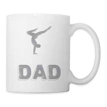 Gymnastics Dad Silhouette Design - Mug - white - Right