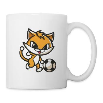 Fuchs Fußball Cartoon - Tasse - Weiß - Rechts