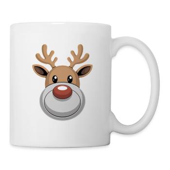 Renne Noël laid - Mug blanc - blanc - Droite