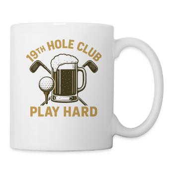 Jouer dur Golf Fun 19th Hole Club - Mug blanc - blanc - Droite