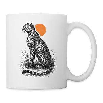 Guépard au coucher du soleil - Mug blanc - blanc - Droite