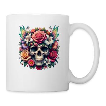 Flowers Skull Beauty Bloom - Mug - white - Right