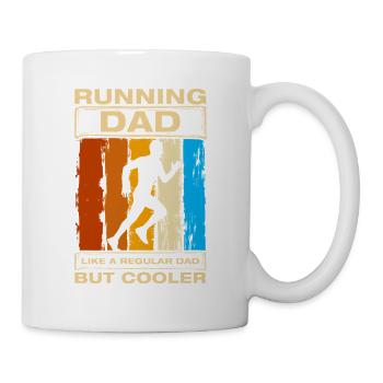 Running Dad lustiges Lauf Joggen Läufer - Tasse - Weiß - Rechts