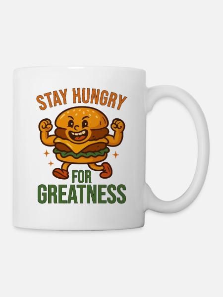 Bleiben Sie hungrig nach Großartigem - Tasse - Weiß