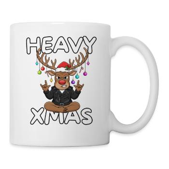 Heavy Xmas Rentier Cartoon - Tasse - Weiß - Rechts