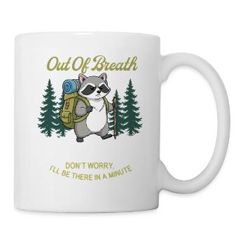 Out Of Breath Hiking Society Trail Humor Outdoor - Mug - white - Right