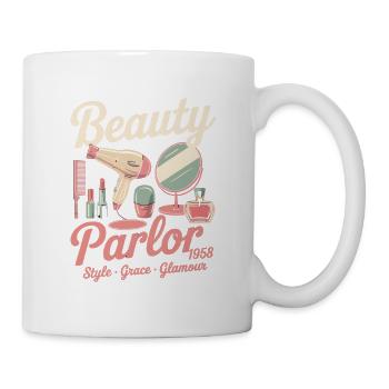 Vintage Beauty Werbung - Tasse - Weiß - Rechts