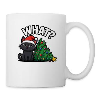 Drôle de chat Noël Cheer - Mug blanc - blanc - Droite