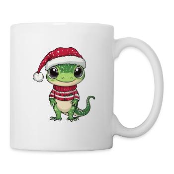 Lizard Christmas Gecko - Mug - white - Right