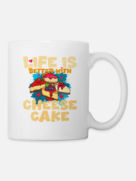 Kuchen - Tasse - Weiß