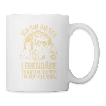 Landwirt Bauernhof Farmer Bauer Traktor - Tasse - Weiß - Rechts