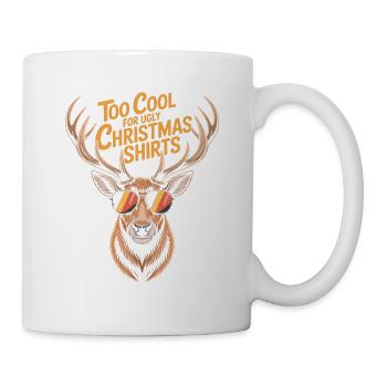 Hirsch mit Geweih Ugly christmas - Tasse - Weiß - Rechts