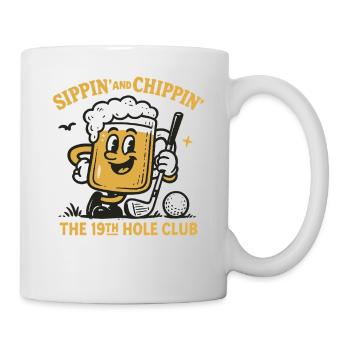 Siroter et chippin' Le plaisir du 19th Hole Club - Mug blanc - blanc - Droite