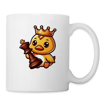Mignon canard poussin échecs roi reine figurine - Mug blanc - blanc - Droite