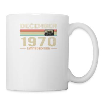 Décembre 1970 anniversaire Décembre 1970 Décembre - Mug blanc - blanc - Droite