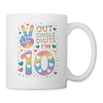 10th Birthday Girl | Double digits fun - Mug - white - Right