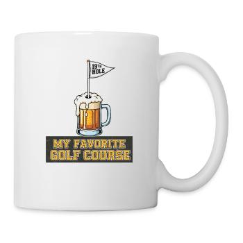 Ma bière de golf préférée - Mug blanc - blanc - Droite