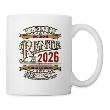 Pension Vintage 2026 | Retraite | Pension Mug - Mug blanc - blanc - Droite