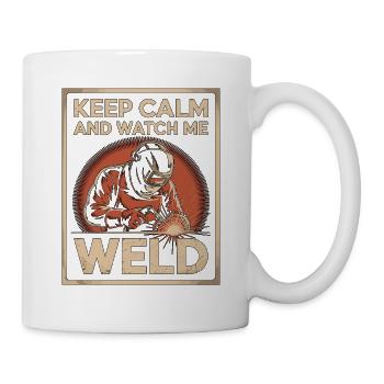 Soudeur Gardez votre calme et regardez-moi souder l’artisanat - Mug blanc - blanc - Droite