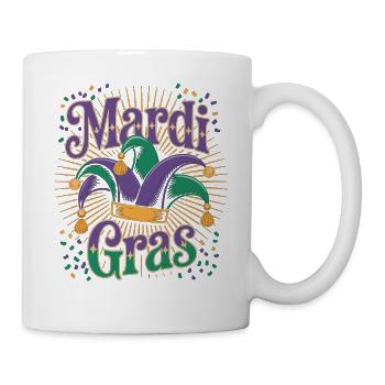 Carnaval Mardi Gras Confettis - Mug blanc - blanc - Droite