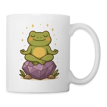 Meditating Frog – Spiritual & Mindful - Mug - white - Right