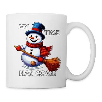 BONHOMME DE NEIGE MON HEURE EST VENUE - Mug blanc - blanc - Droite