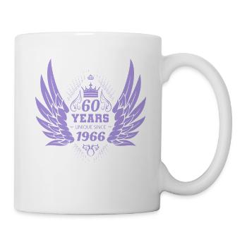60 Years Unique Vintage Angel Crown Wings - Mug - white - Right