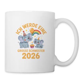 Je vais être une grande sœur éléphant 2026 - Mug blanc - blanc - Droite