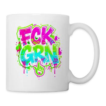 FCK GRN Graffiti  - Tasse - Weiß - Rechts