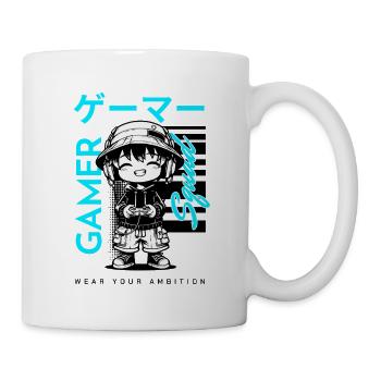 Gamer Squad – Kawaii Chibi Gamer Streetwear Manga - Mug - white - Right