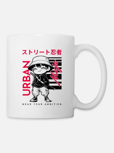 Urban Ninja Kawaii Street Samurai Streetwear Manga - Tasse - Weiß