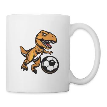 T-Rex Dino Football - Mug blanc - blanc - Droite