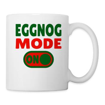 Eggnog Mode ON - funny Christmas sayings - Mug - white - Right