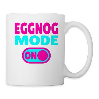 Eggnog Mode ON - funny Christmas sayings - Mug - white - Right