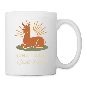 Cottagecore Llama Aesthetic Cute Farm Animal - Mug - white - Right