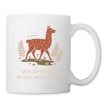 Cottagecore Lama Esthétique Mignon Animal de la Ferme - Mug blanc - blanc - Droite