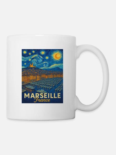 Marseille Frankreich - Tasse - Weiß