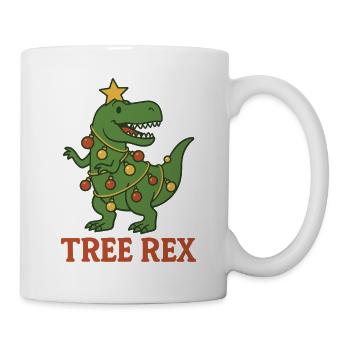 Baum Rex Dinosaurier Weihnachtsspaß - Tasse - Weiß - Rechts