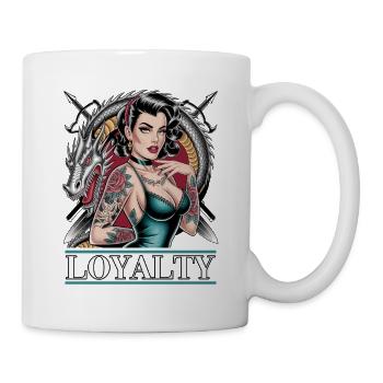 Loyalty Tattoo Pin-Up Dragon Art - Mug - white - Right