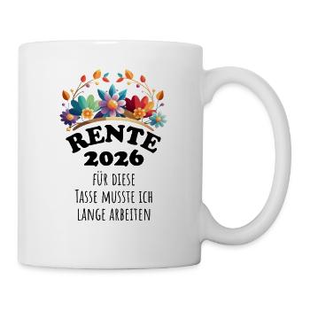 Rente | Retraité 2026 | Mug de retraite cadeau - Mug blanc - blanc - Droite
