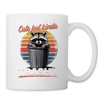 Funny Raccoon - Tasse - Weiß - Rechts