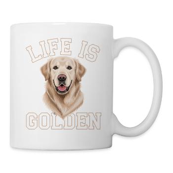 Life is Golden – Golden Retriever Motif - Mug - white - Right