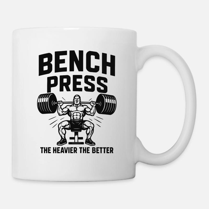 Bench Press Heavier Gains - Mug - white