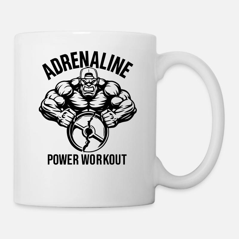 Adrenaline Power Workout Tee - Mug - white